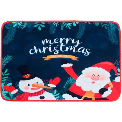 Tapete Capacho Porta Enfeite Merry Christmas Natal 39x59cm