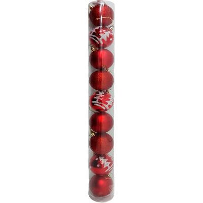 Kit 27 Bolas Enfeite Natalino árvore Natal Vermelho Glitter