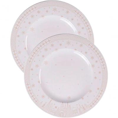 Kit Jogo Pratos Rasos Jantar 10 Pessoas 10pçs Capodanno 28cm