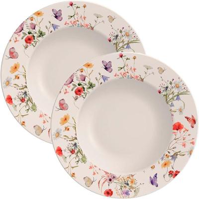 Kit Jogo Prato Raso Jantar 8 Pessoas 8pçs Ana Clara 27,5cm