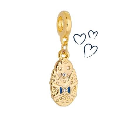 Charm Bebê Menino Revestido Em Ouro
