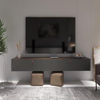 Rack Suspenso Para Tv Até 70 Polegadas 2 Portas Grécia 180cm Cinza