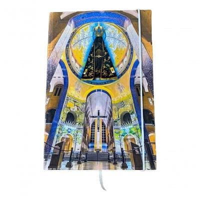 Caderno Sketchbook Grande Capa Religião Nossa Sra Catedral 21x14cm Miolo Sem Pauta Para Desenhar