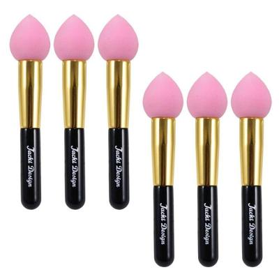 Kit De 6 Peças Pincel Esponja Gota Para Base Pink