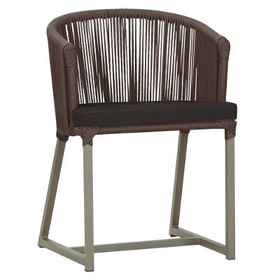 Cadeira De Jantar Noronha Alumínio Fendi E9 Trama Original Marrom