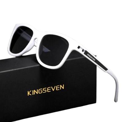 Óculos De Sol Casual Polarizado Proteção Uv400 Esportivo Retangular Unissex Branco
