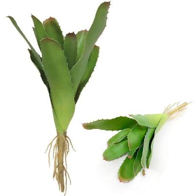 Kit 4 Peças Bromélia Planta Artificial Verde 8 Folhas 21cm