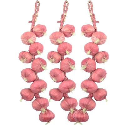 Kit 6 Tranças De Cebolas Artificial Decoração Artesanal 44cm
