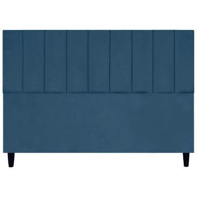 Cabeceira Decorativa Elen Para Cama King 195 Cm Suede Azul-marinho, Suede