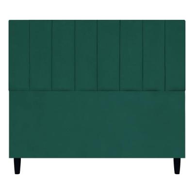 Cabeceira Decorativa Elen Para Cama De Casal 140 Cm Suede Verde, Suede