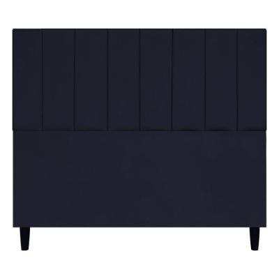 Cabeceira Decorativa Elen Para Cama De Casal 140 Cm Suede Preto, Suede