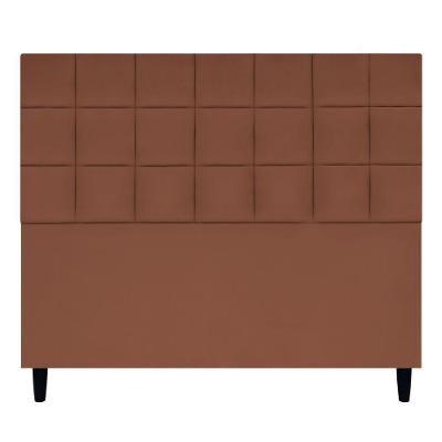 Cabeceira Decorativa Florem Para Cama De Casal 140 Cm Terracota, Suede