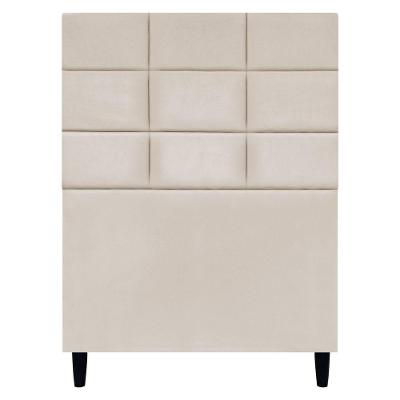 Cabeceira Decorativa Florem Para Cama De Solteiro 90 Cm Suede Bege, Suede
