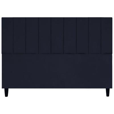Cabeceira Decorativa Elen Para Cama King 195 Cm Suede Preto, Suede