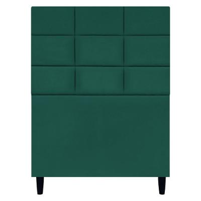 Cabeceira Decorativa Florem Para Cama De Solteiro 90 Cm Suede Verde, Suede
