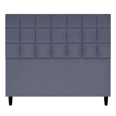 Cabeceira Decorativa Florem Para Cama De Casal 140 Cm Cinza, Suede