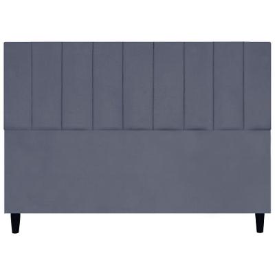Cabeceira Decorativa Elen Para Cama King 195 Cm Suede Cinza, Suede
