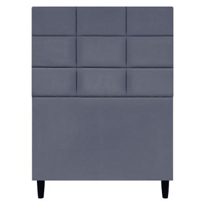 Cabeceira Decorativa Florem Para Cama De Solteiro 90 Cm Suede Cinza, Suede