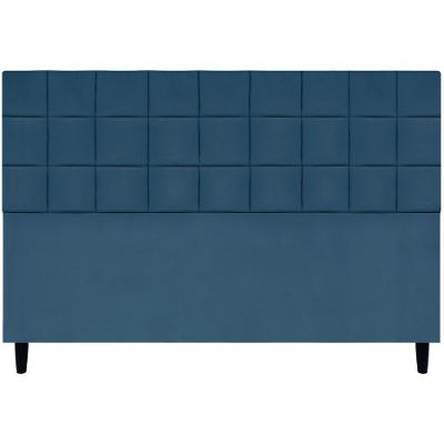 Cabeceira Decorativa Florem Para Cama De King 195 Cm Azul-marinho, Suede