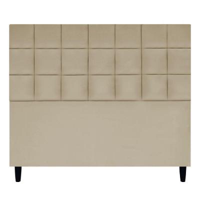 Cabeceira Decorativa Florem Para Cama De Casal 140 Cm Nude, Suede