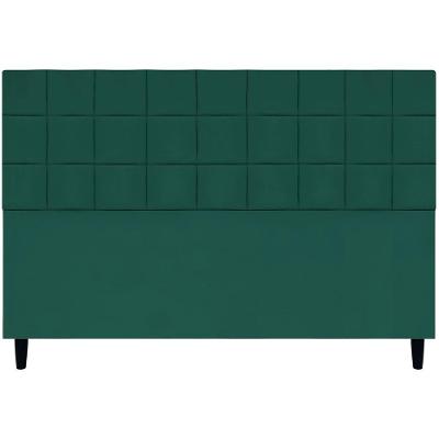 Cabeceira Decorativa Florem Para Cama De King 195 Cm Verde, Suede