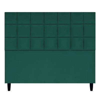 Cabeceira Decorativa Florem Para Cama De Casal 140 Cm Verde, Suede