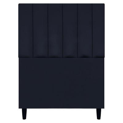Cabeceira Decorativa Elen Para Cama De Solteiro 90cm Suede Preto, Suede