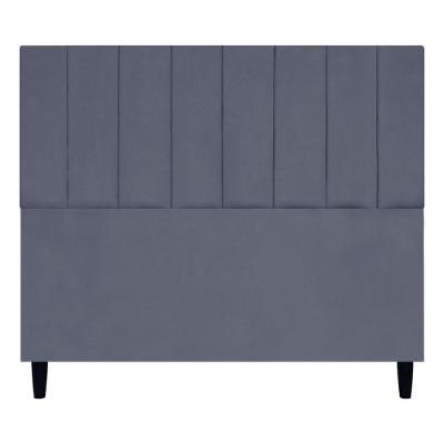 Cabeceira Decorativa Elen Para Cama De Casal 140 Cm Suede Cinza, Suede