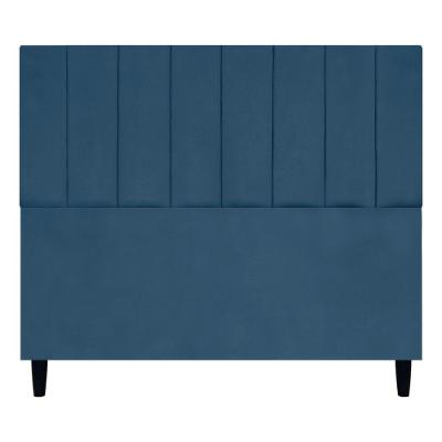 Cabeceira Decorativa Elen Para Cama De Casal 140 Cm Suede Azul-marinho, Suede