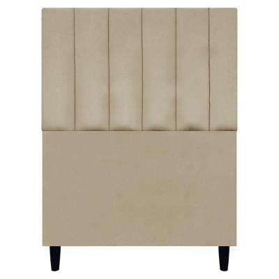 Cabeceira Decorativa Elen Para Cama De Solteiro 90cm Suede Nude, Suede