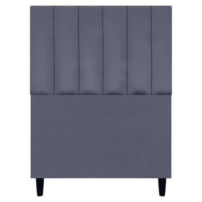 Cabeceira Decorativa Elen Para Cama De Solteiro 90cm Suede Cinza, Suede