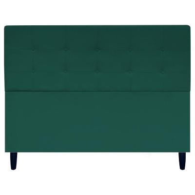 Cabeceira Cama Ivy Para Cama Queen 160 Cm Suede Verde, Suede