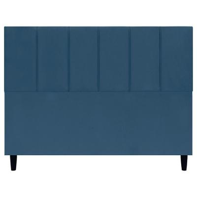Cabeceira Decorativa Classic Para Cama Queen 160 Cm Suede Azul Marinho - Azul-marinho, Suede