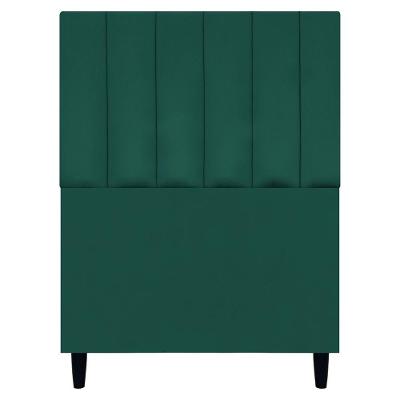 Cabeceira Decorativa Elen Para Cama De Solteiro 90cm Suede Verde, Suede