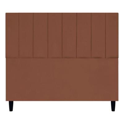 Cabeceira Decorativa Elen Para Cama De Casal 140 Cm Suede Terracota, Suede