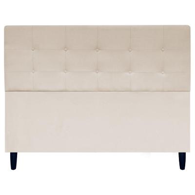 Cabeceira Cama Ivy Para Cama Queen 160 Cm Suede Bege, Suede