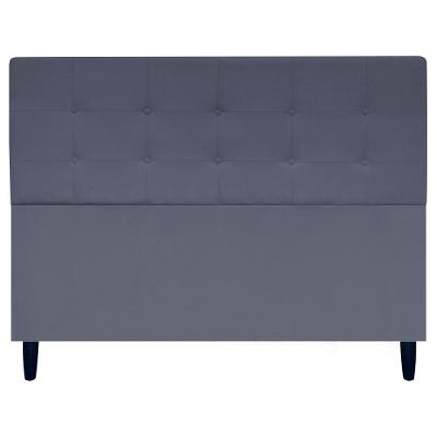 Cabeceira Cama Ivy Para Cama Queen 160 Cm Suede Cinza, Suede