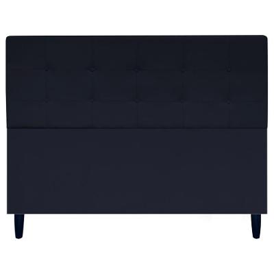 Cabeceira Cama Ivy Para Cama Queen 160 Cm Suede Preto, Suede