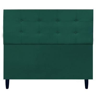 Cabeceira Decorativa Ivy Para Cama De Casal 140 Cm Suede Verde, Suede