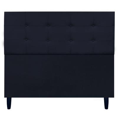 Cabeceira Decorativa Ivy Para Cama De Casal 140 Cm Suede Preto, Suede