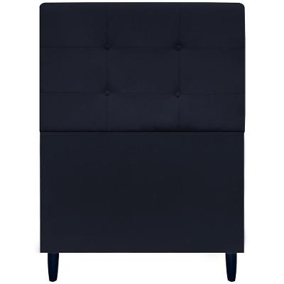 Cabeceira Decorativa Ivy Para Cama De Solteiro 90 Cm Suede Preto, Suede