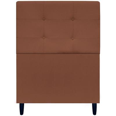 Cabeceira Decorativa Ivy Para Cama De Solteiro 90 Cm Suede Terracota, Suede