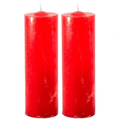 Kit 6 Velas 7 Dias Votiva Clássica Vermelha Decorativa 15cm