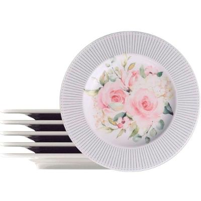 Jogo Pratos Sobremesa Lanche 10 Pessoas 10peças Ornatta 21cm