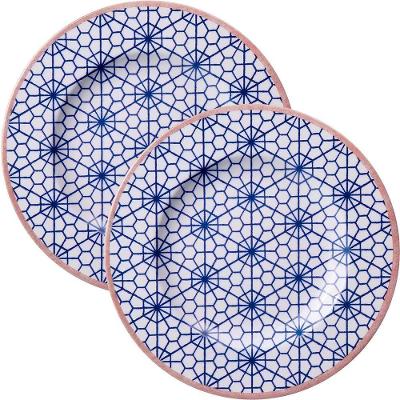 Jogo Pratos Sobremesa Lanche 4 Pessoas 4pçs Abstratta 21cm