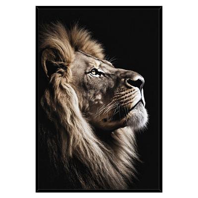 Quadro Decorativo Leão Da Fé Sala Moldura Cx Alta 100x66 Titulo Moldura Preta