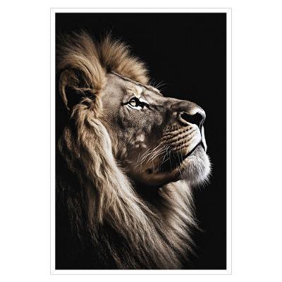 Quadro Decorativo Leão Da Fé Sala Moldura Cx Alta 100x66 Titulo Moldura Branca