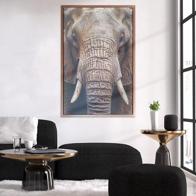 Quadro Decorativo Elefante Moldura Cx Alta 100x66 Titulo Moldura Madeira