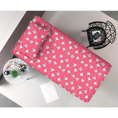 Jogo De Cama Infantil Estampado Solteiro 2 Peças - Kids - Gatocórnio Pink.