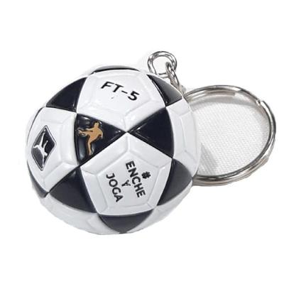 Chaveiro Bola De Futevôlei Mikasa Ft-5 Preto E Branco